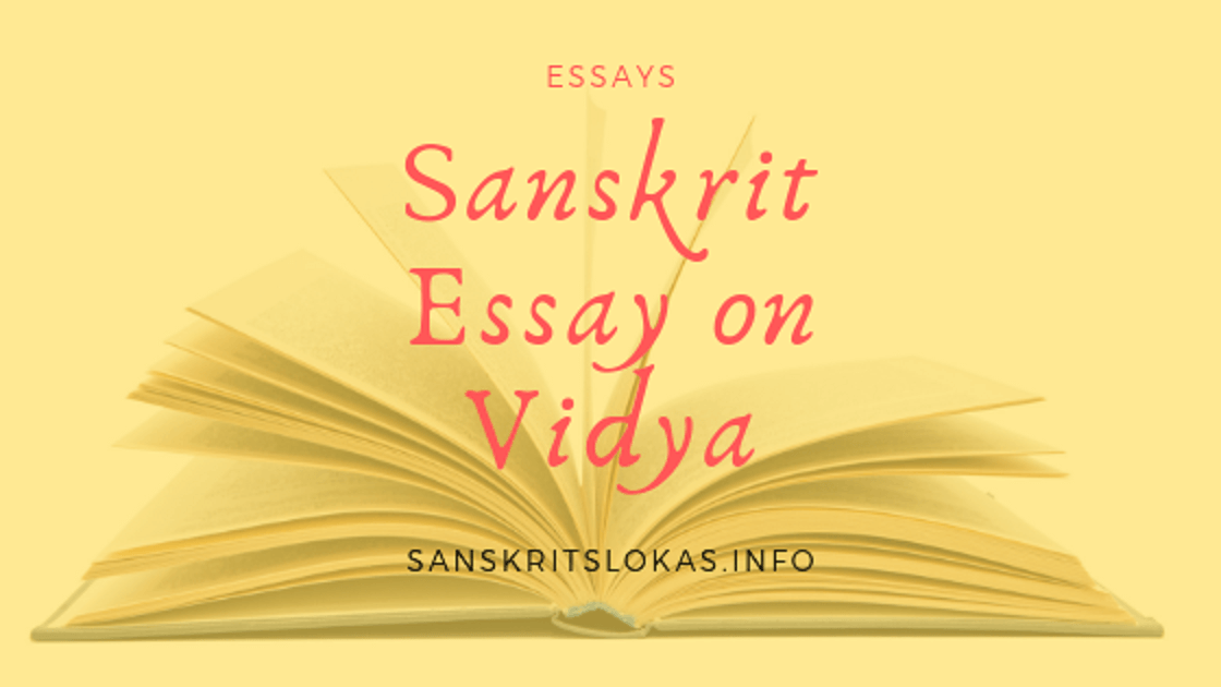 sanskrit essay on vidya